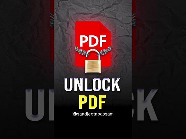 How to Unlock any PDF File (100% Working)