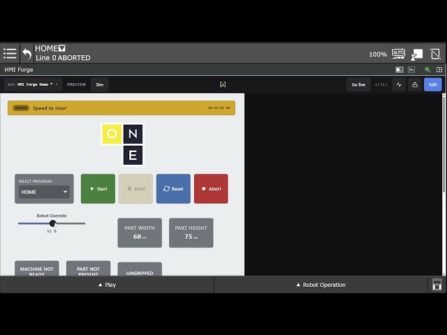 Unedited Building and Testing of a Complete Operator HMI For FANUC CRX in Less than 9 minutes