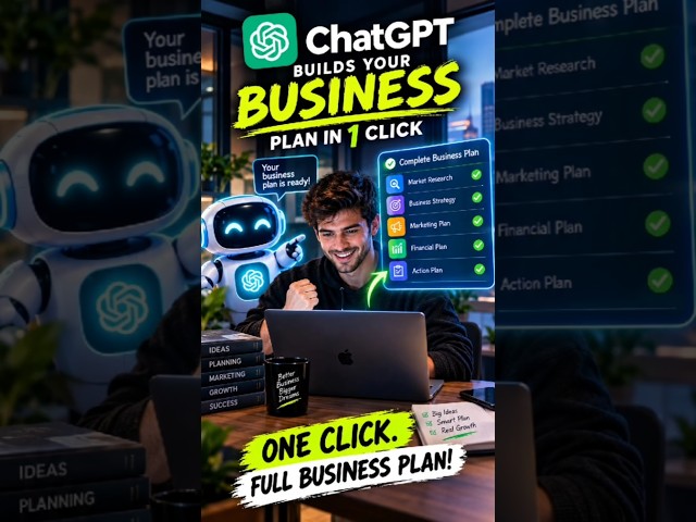 How to Build a Business Plan With ChatGPT in One Click #shortvideo