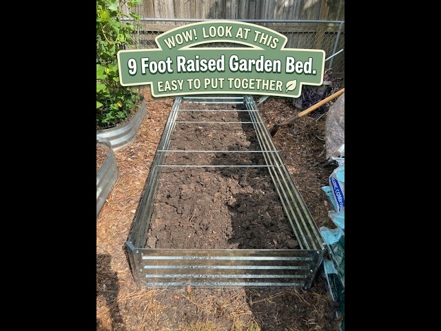 Long 9’ Galvanized Raised Garden Beds - Easy to put together for vegetables, herbs & flowers 