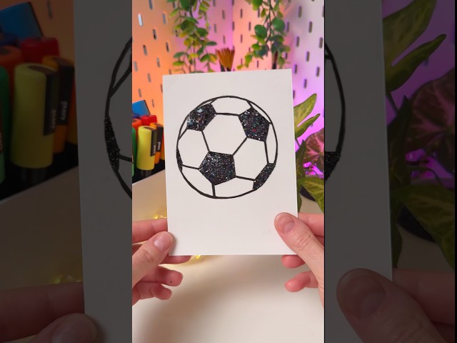 Glitter Art ✨Soccer Ball ⚽️ #shorts