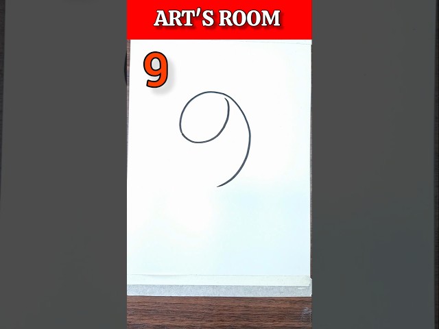How to draw fish with number 9 | Machhali kaise banate hain #shorts #youtubeshorts #art