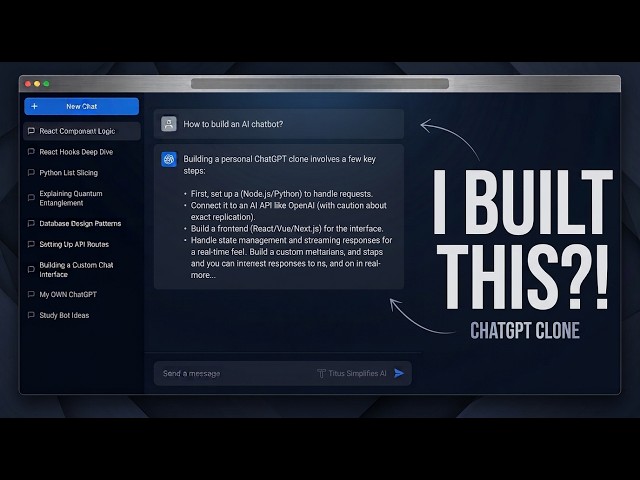 Build a Full Stack ChatGPT Clone with AI Next js, React & OpenAI API