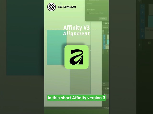 Affinity V3 Alignment Tip #affinitystudio #affinity #affinityv3