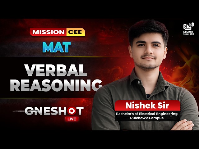 Verbal Reasoning | MAT | One Shot | Mission CEE | EduNex Nepal