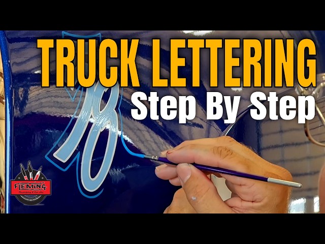 Step By Step.Truck Lettering #signpainting 