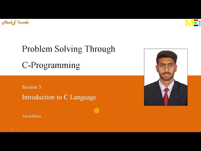 Problem Solving Through C-Programming: Introduction to C Language