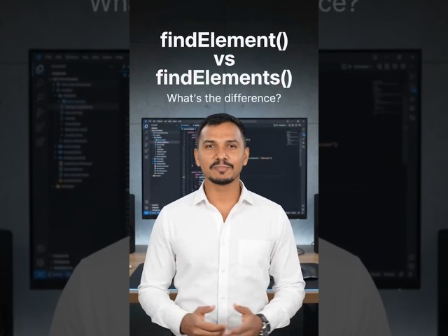 findElement() vs findElements() — Do you know the difference?#selenium #automationtesting #java