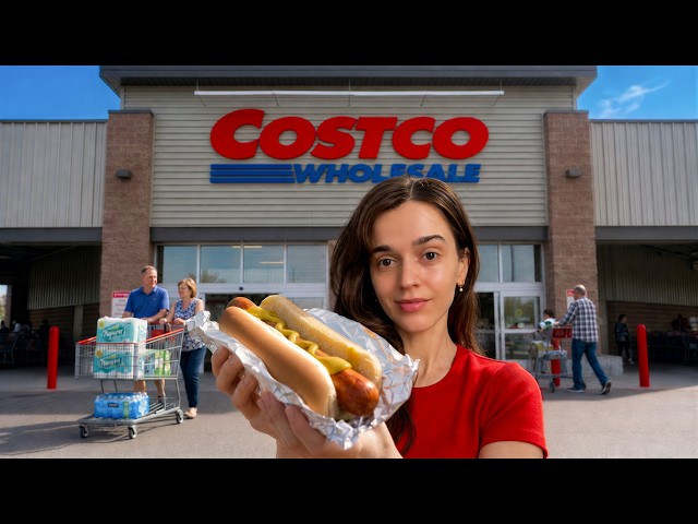 French Girl Tries Everything at the Costco Food Court!