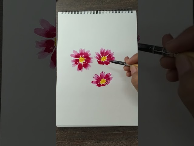 Simple Watercolor flower painting 03