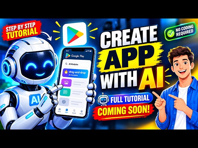 Create an App Using AI & Publishing It on Play Store! 🚀 | Full Tutorial Coming Soon