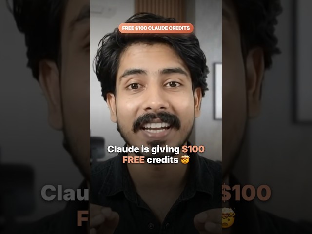 Claude is giving $100 FREE credits 🤯💸