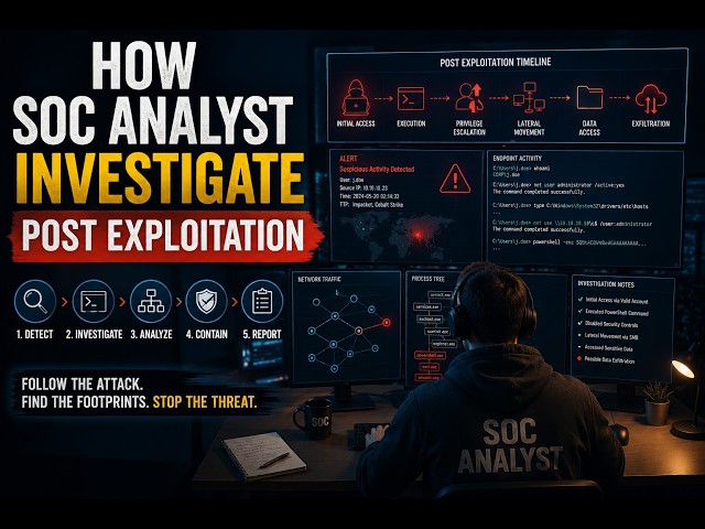 How SOC ANALYST investigate post exploitation using Microsoft Defender