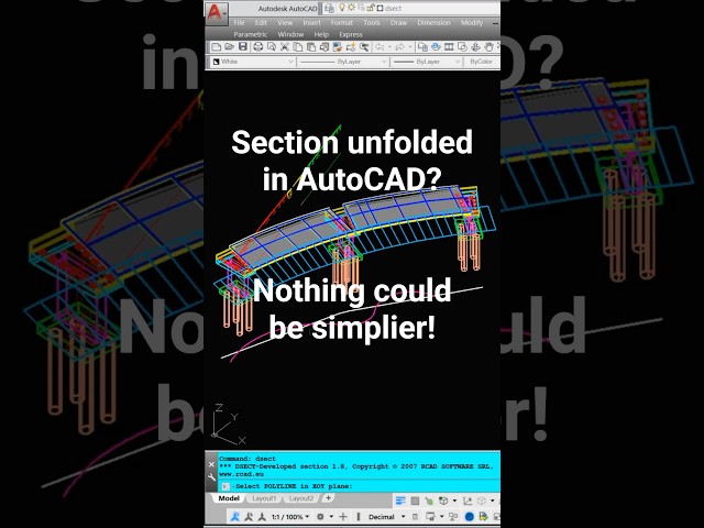 AutoCAD Can’t Do Unfolded Sections in 1 Click - But This Add-on Can ($19)