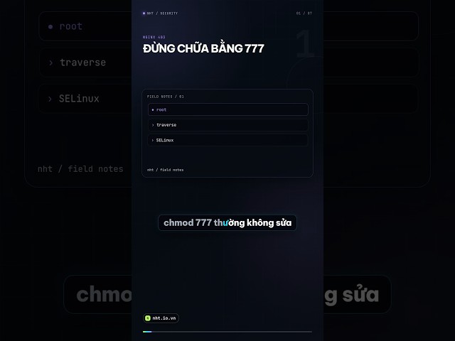 Nginx 403 Forbidden: kiểm tra quyền file, user và SELinux  #devops #nginx