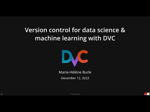 Version control for data science and machine learning with DVC