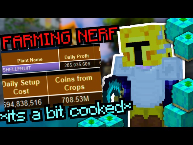 The farming nerf is completely cooked... (Hypixel Skyblock)