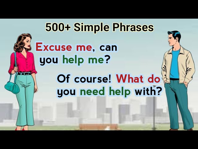 500+ Simple Phrases | Learn English | English Speaking Practice for Beginners