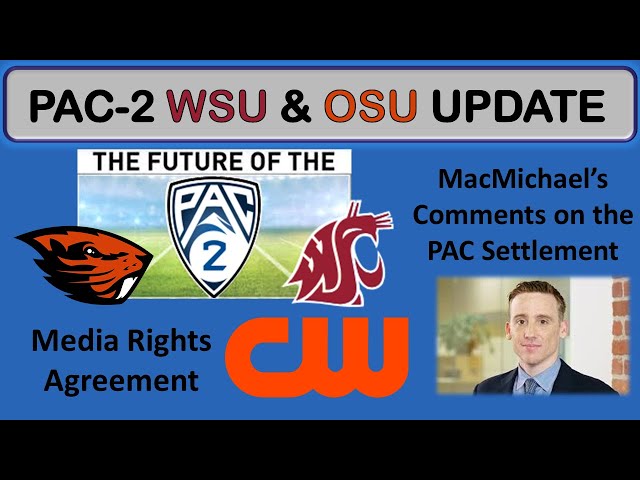 PAC-12 Media Agreement with the CW, Settlement on Liabilities, and the FUTURE - OSU and WSU UPDATE