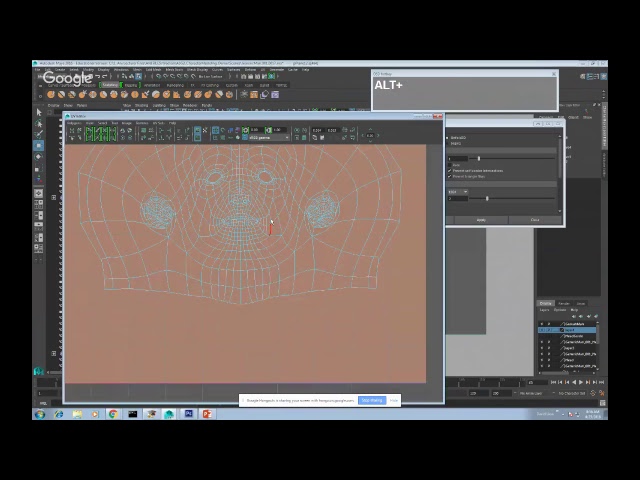UV Layout a Human Head in Maya 2016