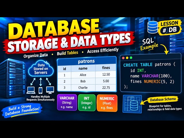 Database Storage & Data Types Explained | SQL, VARCHAR, INT & NUMERIC | DBMS Tutorial