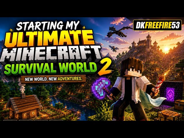 Starting My Ultimate Minecraft Survival World ⚒️ #minecraft #video #dkgamerz53 