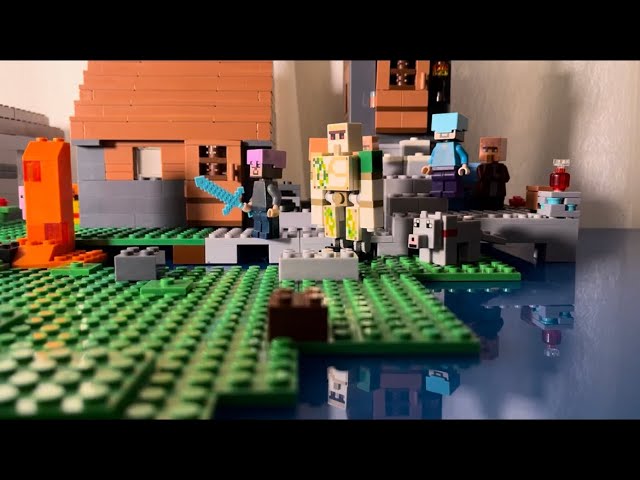 Villagers VS Mobs LEGO Minecraft | Stop Motion animation 