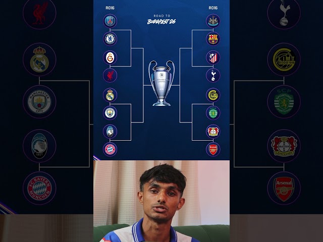 UEFA Champions League round of 16 Draw results