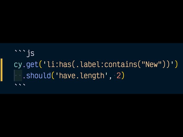 jQuery :has and :contains Selectors in Cypress Tests