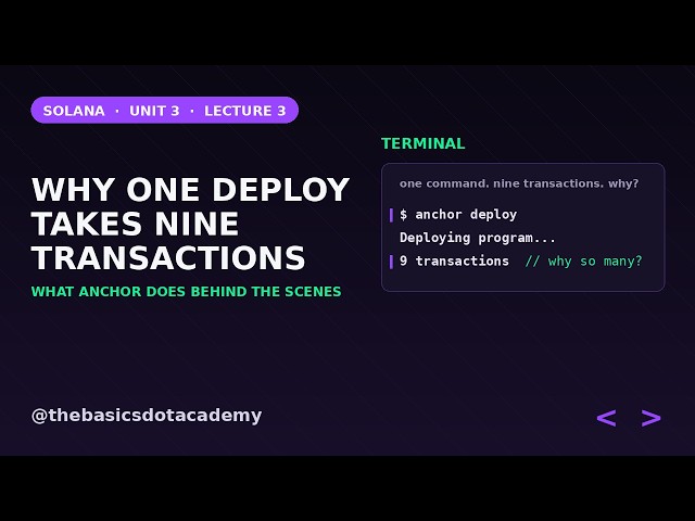Why Deploying ONE Solana Program Takes Nine Transactions | Solana Unit 3 - Lecture #3