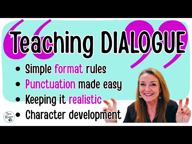 Teaching DIALOGUE - formatting, punctuating and keeping it real - high school narrative writing