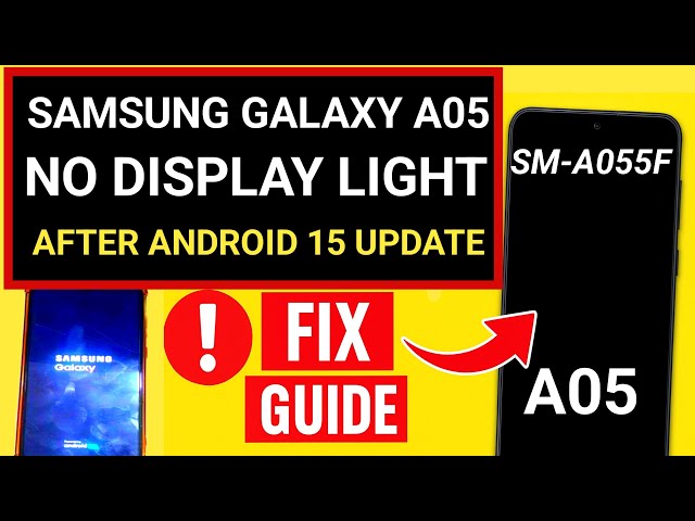 Fix Your Samsung A05 BLACK SCREEN Problem After Update
