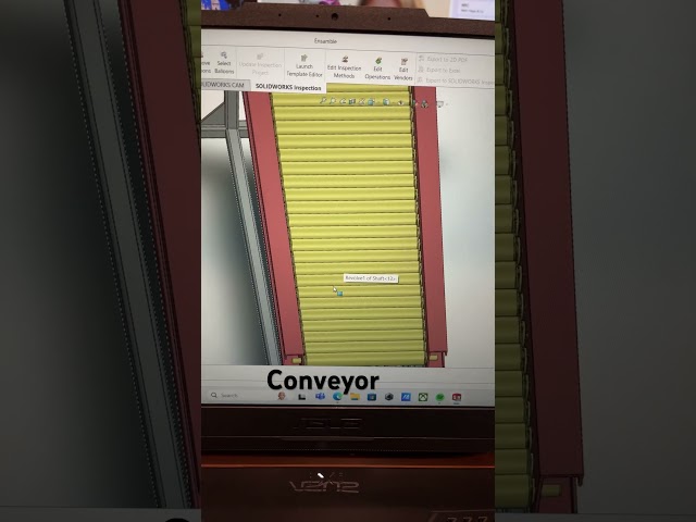 conveyor gravitacional #conveyor #roller #cad #3ddesign #solidworks #engineeringdesign #engineer
