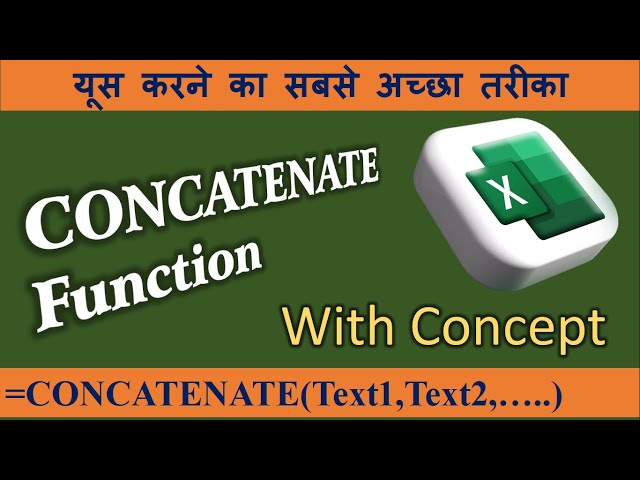 CONCATENATE Function (with example & concept) | Advanced Excel tutorial with #dataeduworld | ES2V6