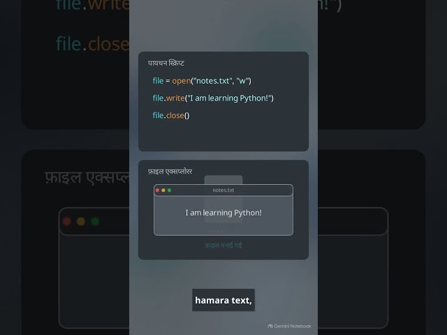 🐍 Python File Handling आसान तरीके से Day 14#Shorts #Python #LearnPython #PythonForBeginners #Coding
