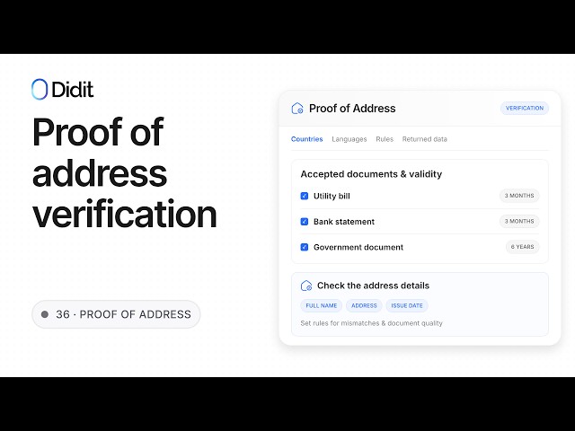Proof of Address Verification — Utility Bills, Bank Statements & Rules