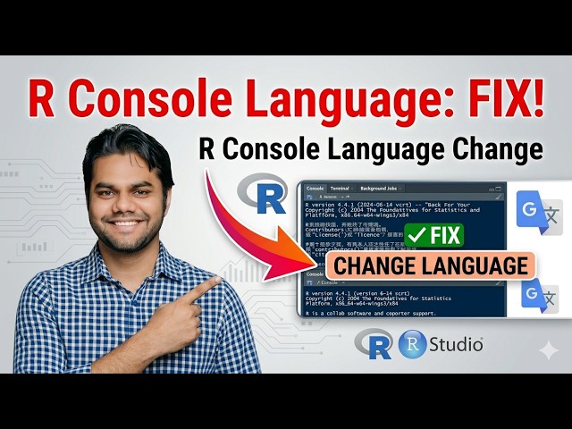 Change the Language for R Console | R Studio Console Language Change