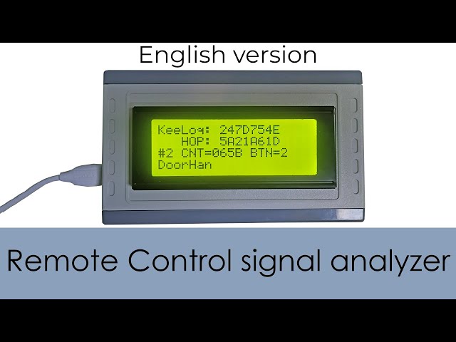 Remote Control signal analyzer