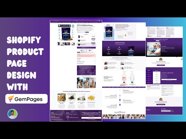 Premium Supplement Shopify Product Page | GemPages Portfolio