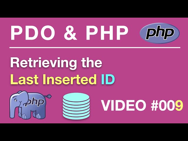 PDO | PHP | MySQL | Retrieve Last InsertedID #009 | BEGINNERS // Tips from the Self Taught Developer