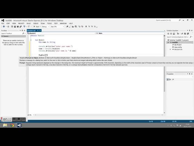 Learn VB.Net in 13 minutes