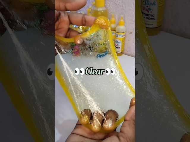 Fluffy 😍 Clear Slime💦| How to make slime| No Glue slime #trending #shorts #youtubeshorts