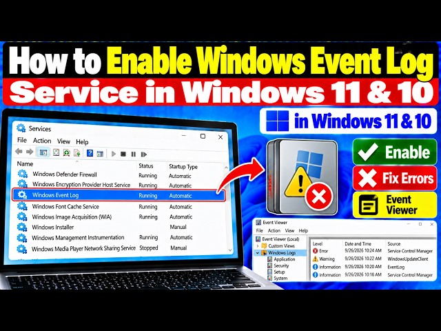 How to Enable Windows Event Log Service in Windows 11 & 10