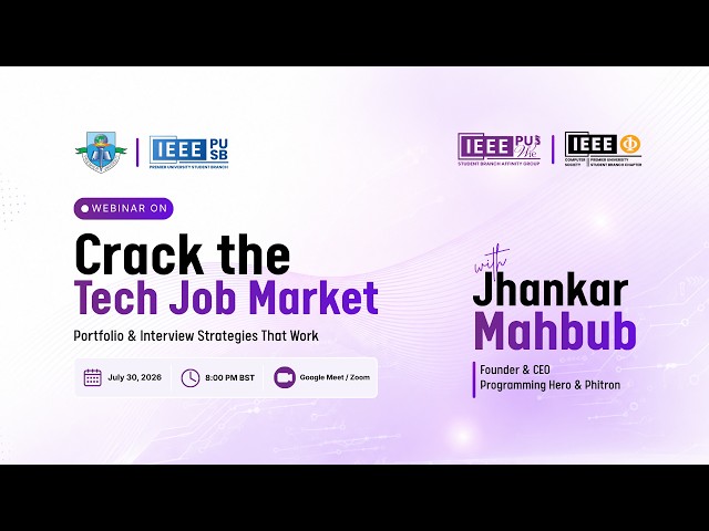 Crack the Tech Job Market | Portfolio & Interview Strategies That Work | Jhankar Mahbub