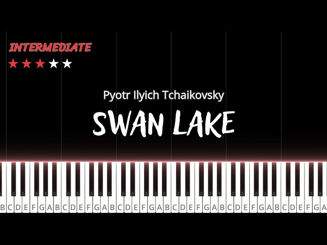 Tchaikovsky - Swan Lake - arr. GALYA | INTERMEDIATE Piano Tutorial! #piano #tutorial  #swanlake
