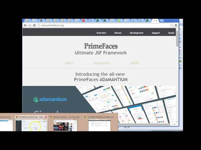 Creating template designs for websites with JSF