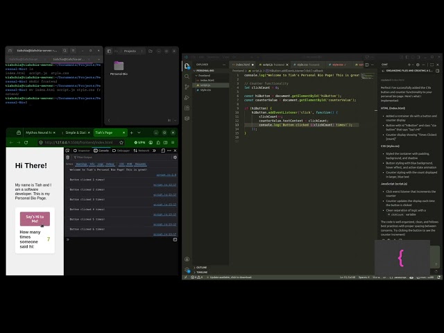 JavaScript Click Events (Making the Page Interactive)