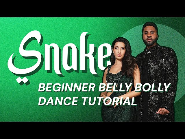 beginner belly bolly dance tutorial 🐍 snake by nora fatehi + jason derulo