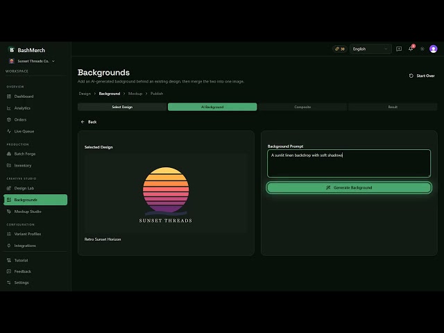 BashMerch Tutorial: Backgrounds — Add an AI Background to a Design