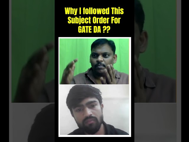 How Deepak Got AIR 226 by Switching Subject Order #GATEDA #Topper #Interview